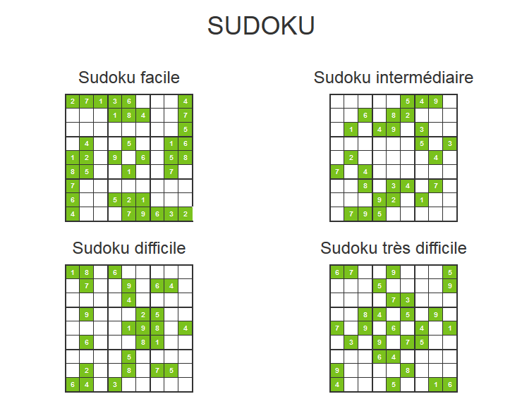 SUDOKU - SUDOKU en ligne